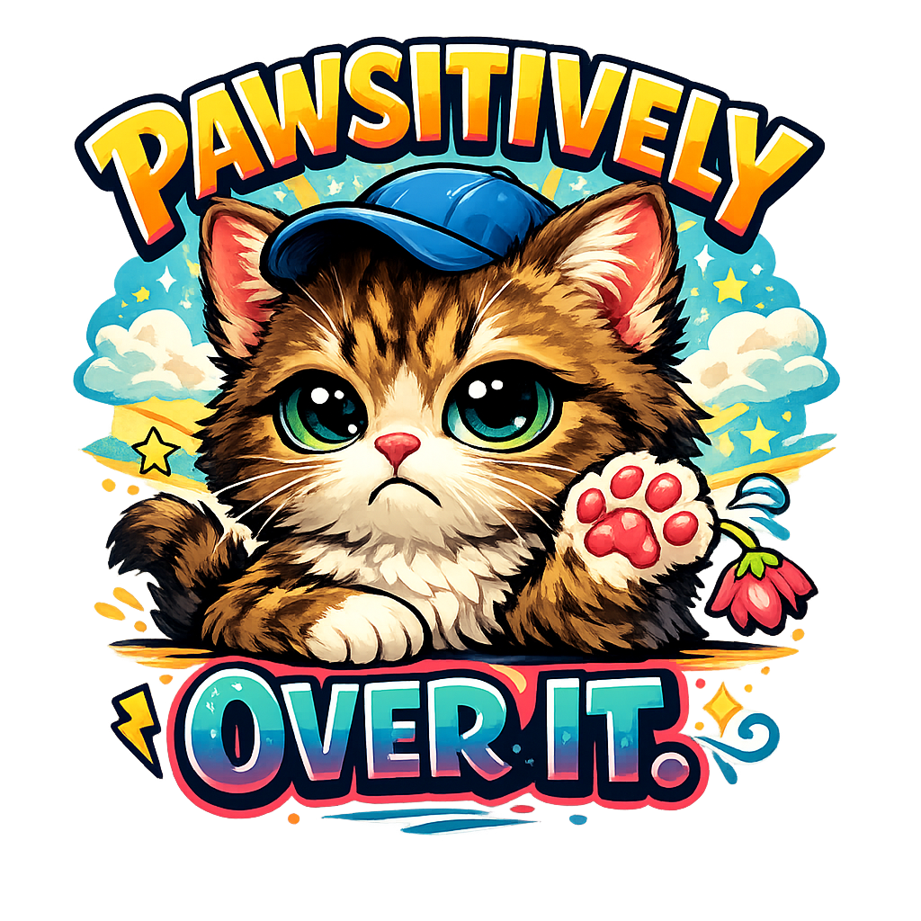 BRSV DESIGN illustrated cat T-shirt artwork preview