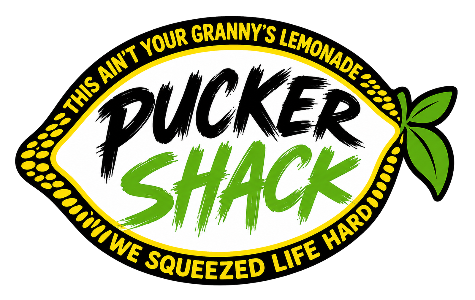 Pucker Shack lemonade logo design